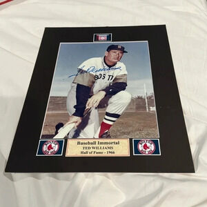 Boston Red Sox Ted Williams autographed litho